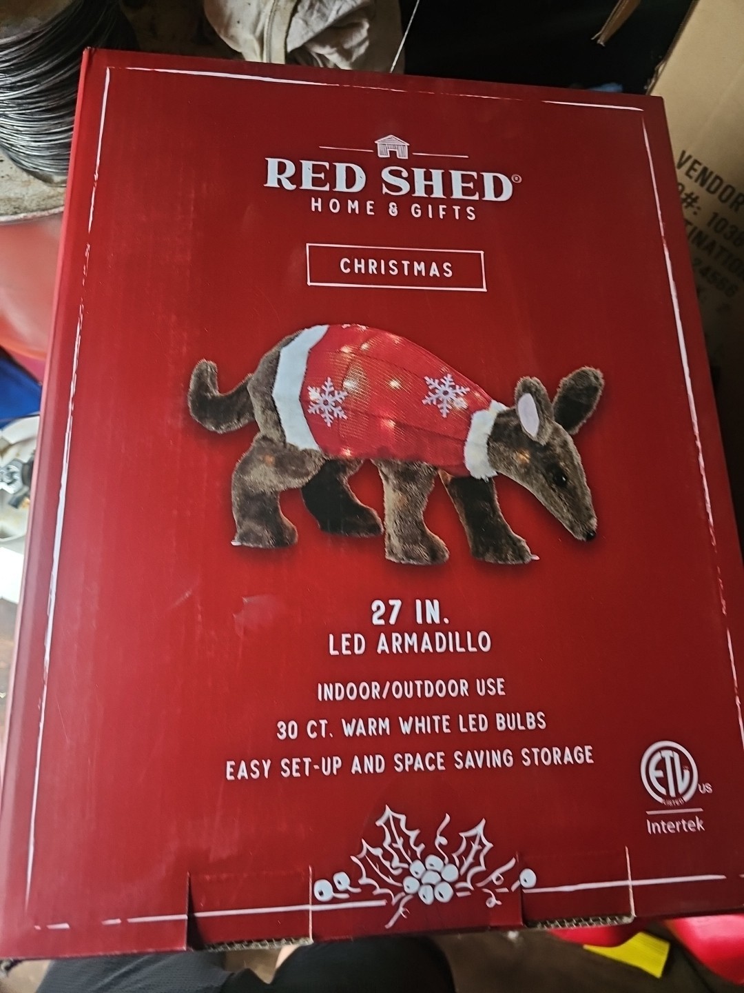 New 27" Lighted Armadillo Christmas Decoration Outdoor/in LED Holiday Display