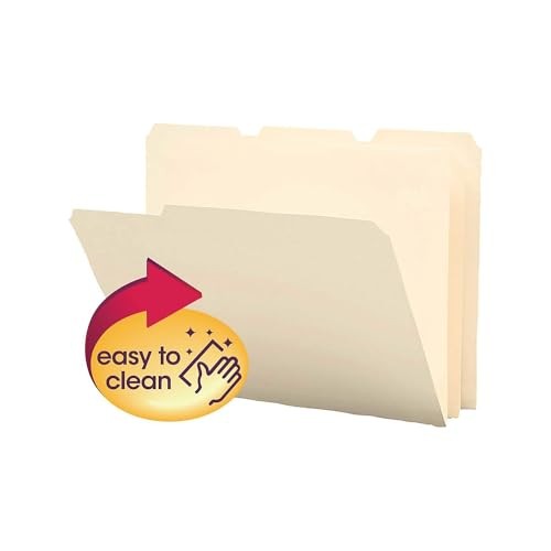 Poly File Folder, 1/3-Cut Tab Size, 12 per Pack (10510) Letter Manila