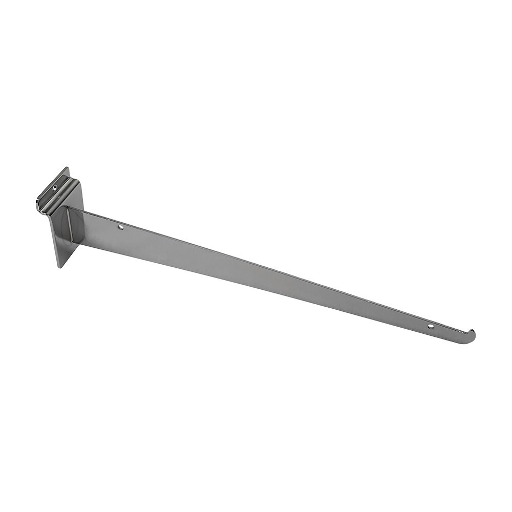 14" Slatwall Shelf Bracket, Chrome, Hanger Display Panel Shelf 4 Pc Set