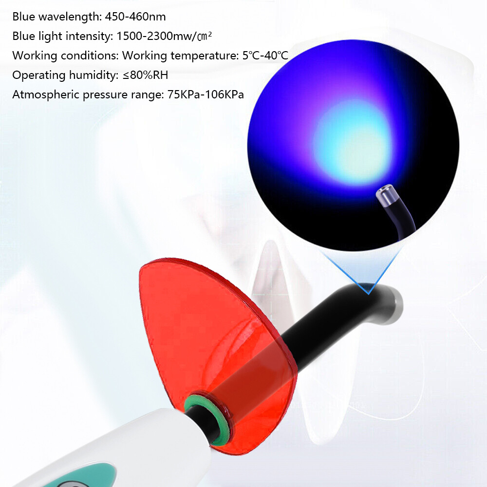 Dental LED Curing Light Lamp Wireless Cordless Resin Cure 5W 2000MW FDA