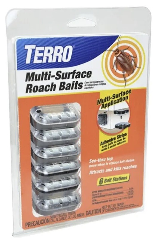 Terro T500 6 Count Multi Surface Roach Baits - Pack of 4