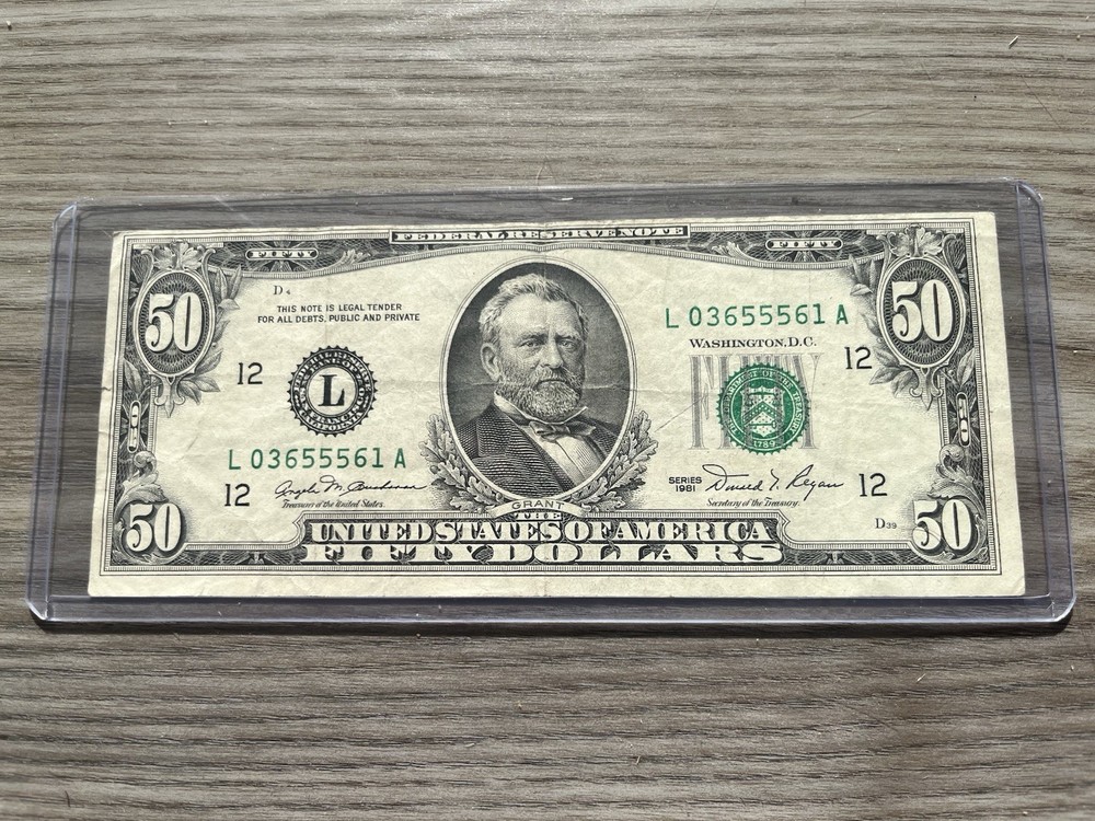1981 $50 Bill Allignment Error