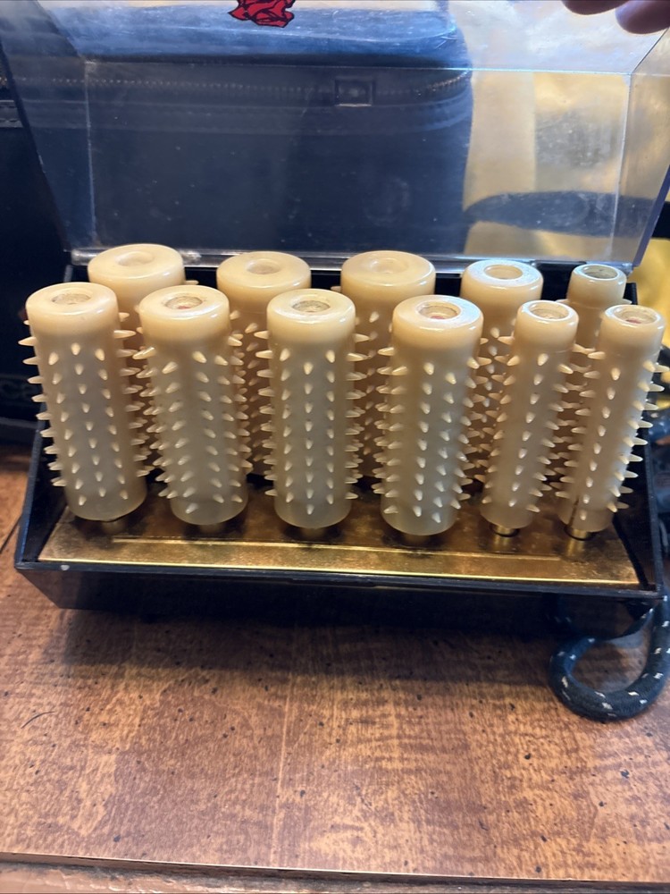 Vintage Carmen Hot Air Rollers With Case