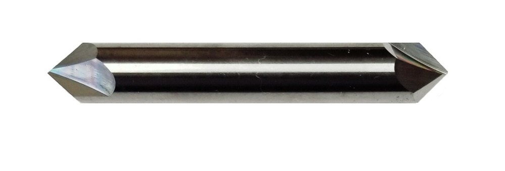 3/8" Solid Carbide Chamfer Mill – 2 Flute 90 Degree Double End USA Made