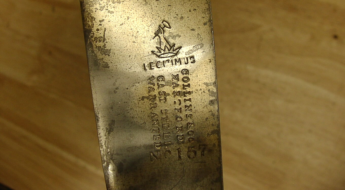 Early U.S. Army Experimental Collins Legitimus Hartford No. 157 Machete Sword