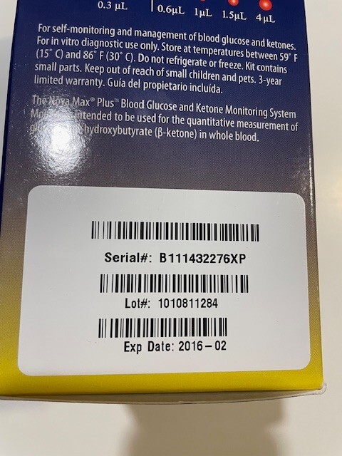 Nova Max Plus Blood Glucose Meter unopened box but EXP 2016