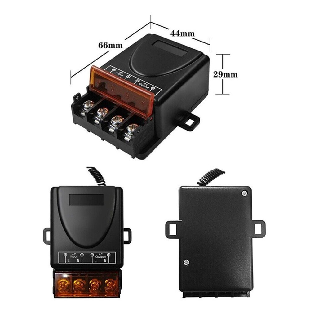 1x 433 MHz Wireless Remote Control Switch AC RF Relay Receiver W/ Remote Control