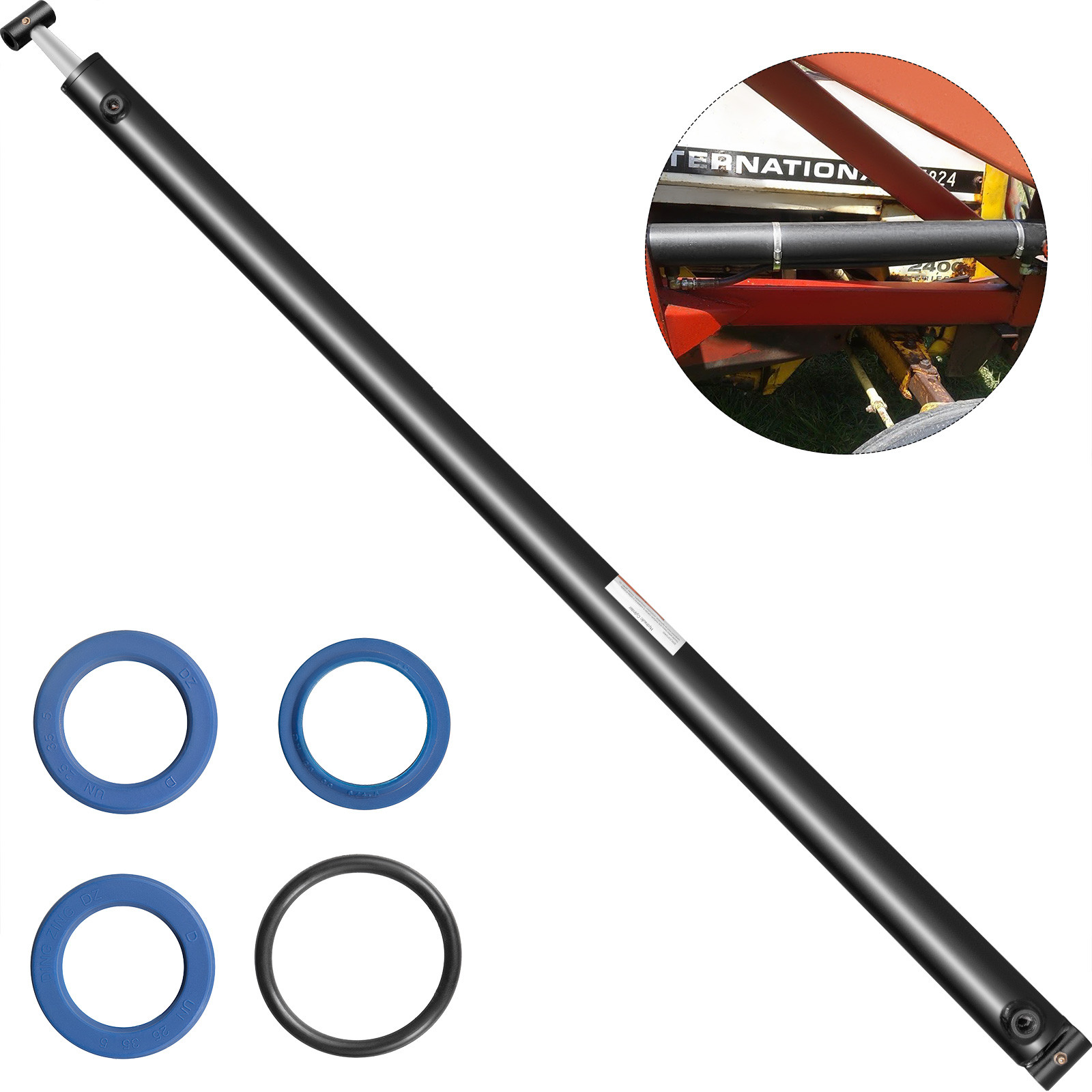 Hydraulic Cylinder Welded Double Acting 2" Bore 36" Stroke Cross Tube 2x36