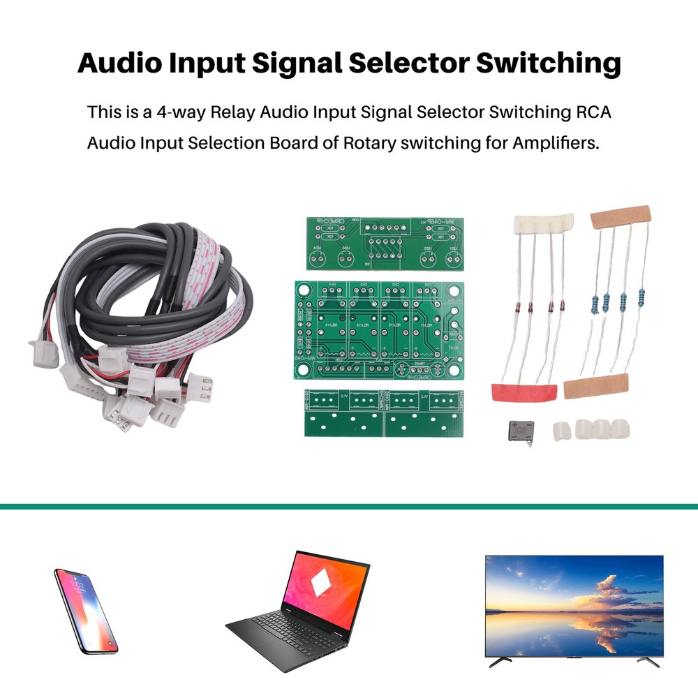 Relay 4-Way Audio Input Switching Audio Input Selection Board of5538