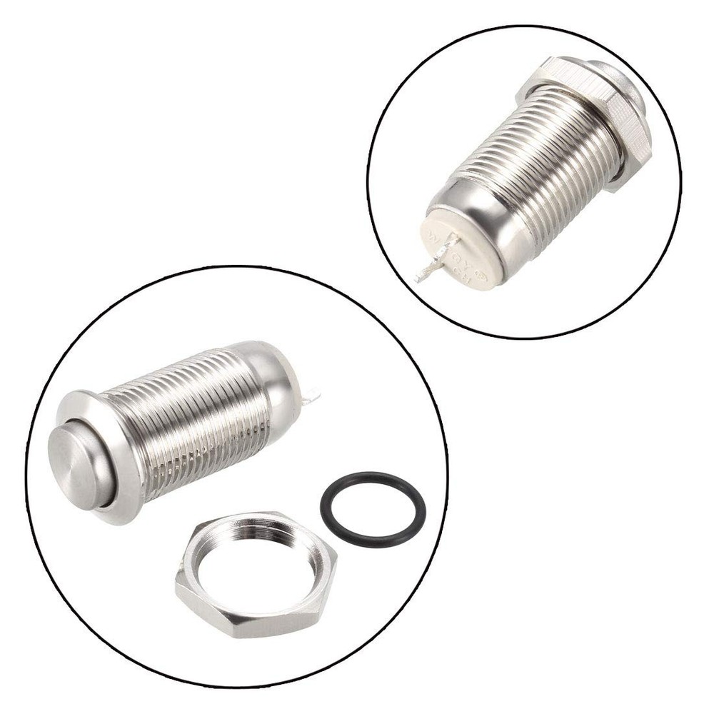 uxcell Momentary Push Button Switch, 10mm Mounting1NO 250V 3A