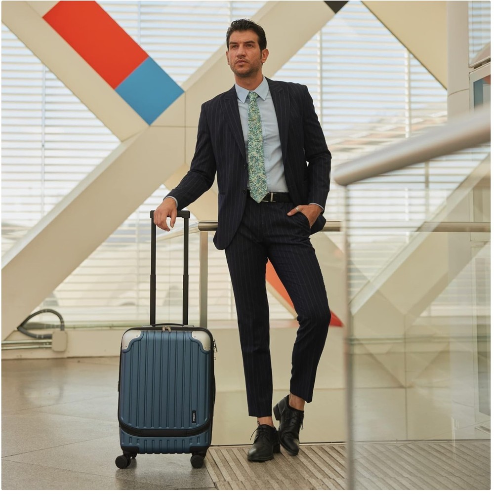 Grace 20" Hard Shell Suitcase Spinner Wheels - Blue