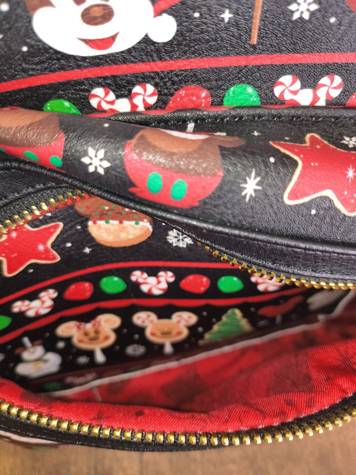 Loungefly Disney Parks Mickey & Minnie Christmas Holiday Snacks Mini Backpack