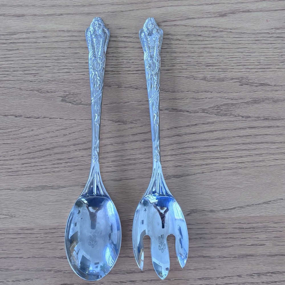 1980’s LEEBER Masterpiece Serving Spoon And Fork