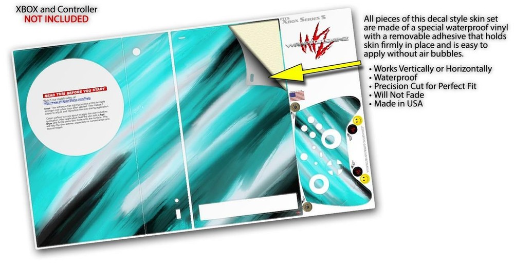 Skins XBOX Series S Console Controller Paint Blend Teal
