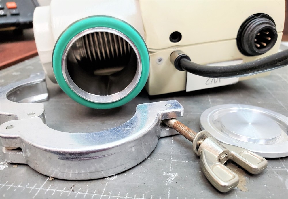 PFEIFFER DVB040PX D35614 ASSLAR HIGH VACUUM ANGLE VALVE WORKING PULL [B5B2]