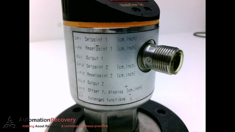 EFECTOR LR7000 WITH ATTACHED PART NUMBER MOUNTING PLATE LEVEL SENSOR, #203821