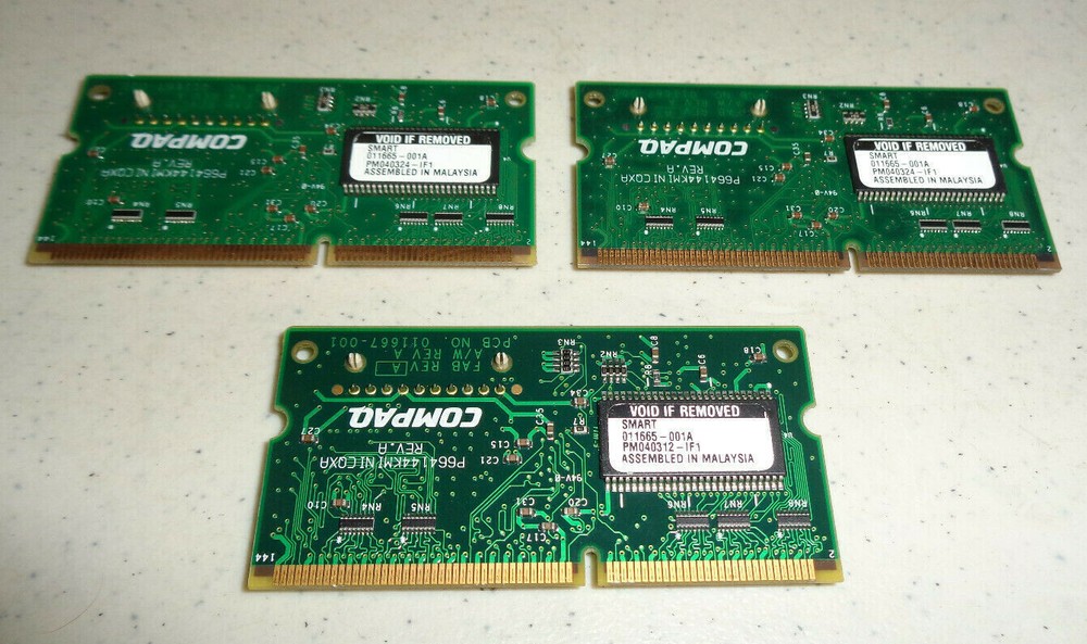 ~3x Compaq SDRAM Memory Module LOT -64MB- SDRAM PN 260741-001 ~Free Ship~