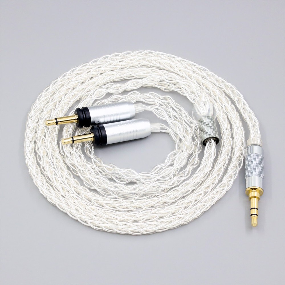 99% Pure Silver 8 Core Headphone Cable For Focal Clear Elear Elex Elegia Stellia
