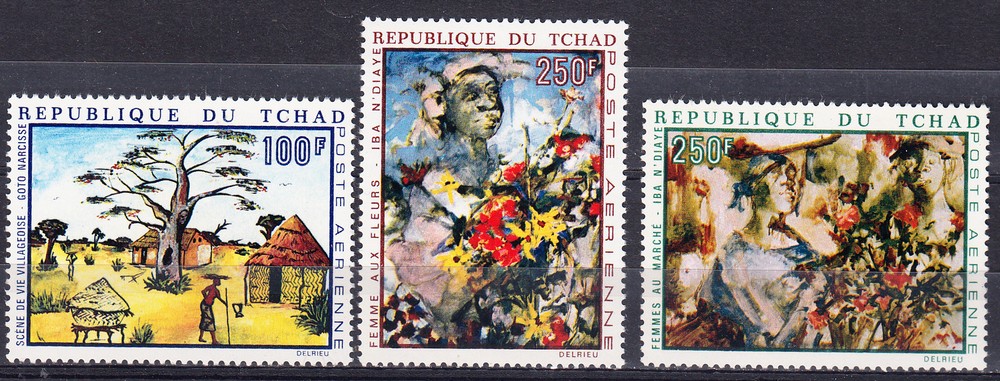 W CHAD C061-C63 PAINTINGS