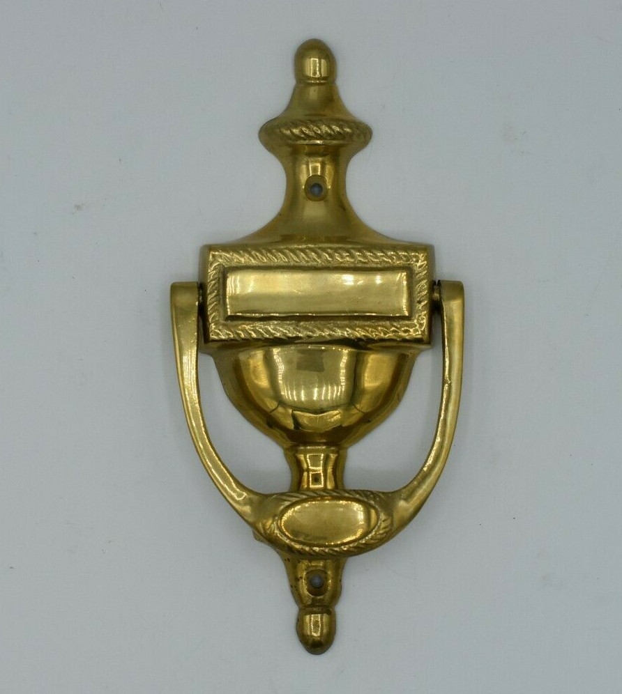 Colonial Polished Brass Door Knocker  7.25"