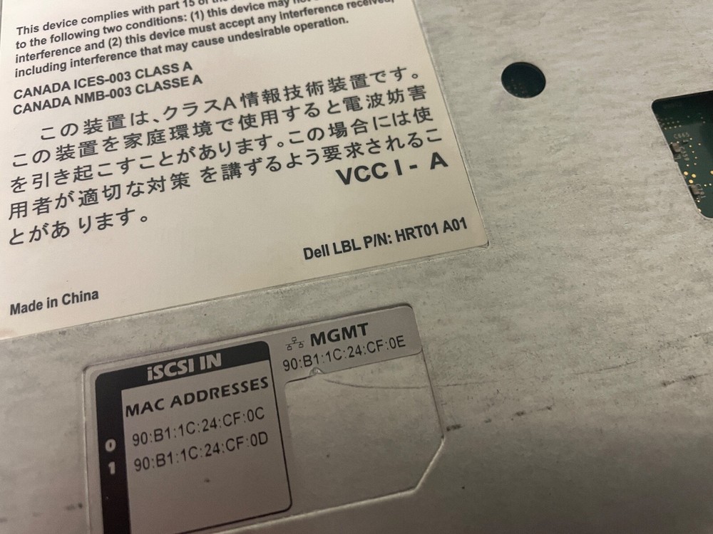 EqualLogic Control Unit 12 Dell E09M HRT01 A01