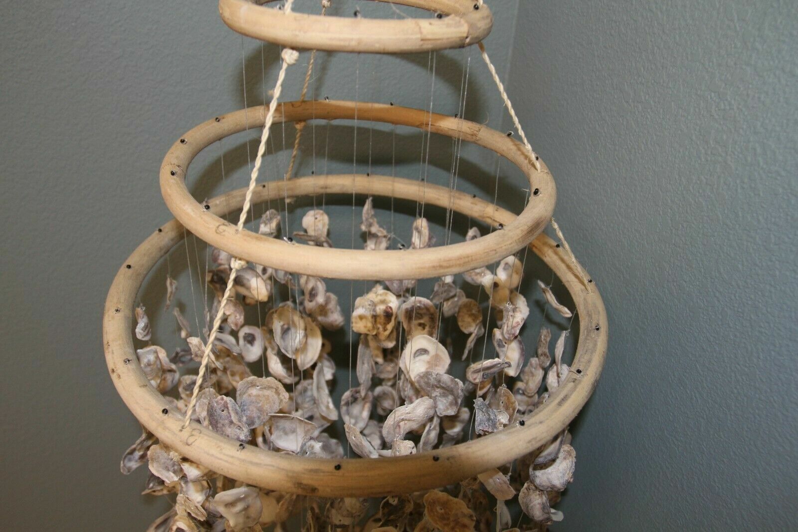 Restaurant Decor Oyster Shell Mobile Chandelier Hand-Crafted, Oyster Expo