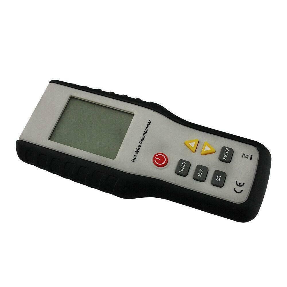 Hot Wire Thermo Thermal Anemometer Wind Speed Meter LCD Air Flow Velocity Tester