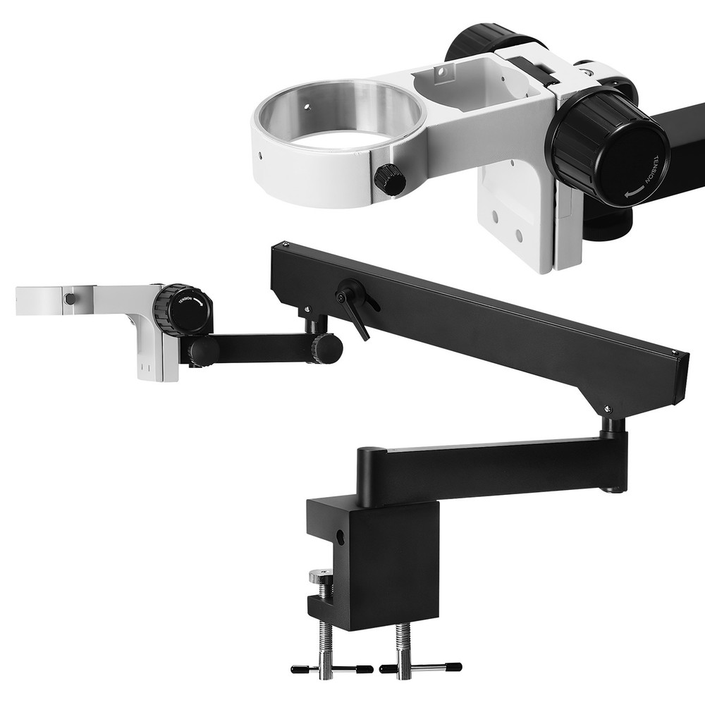 Foldable Bracket with Table Clip Stereo Trinocular Stand for Digital Microscope