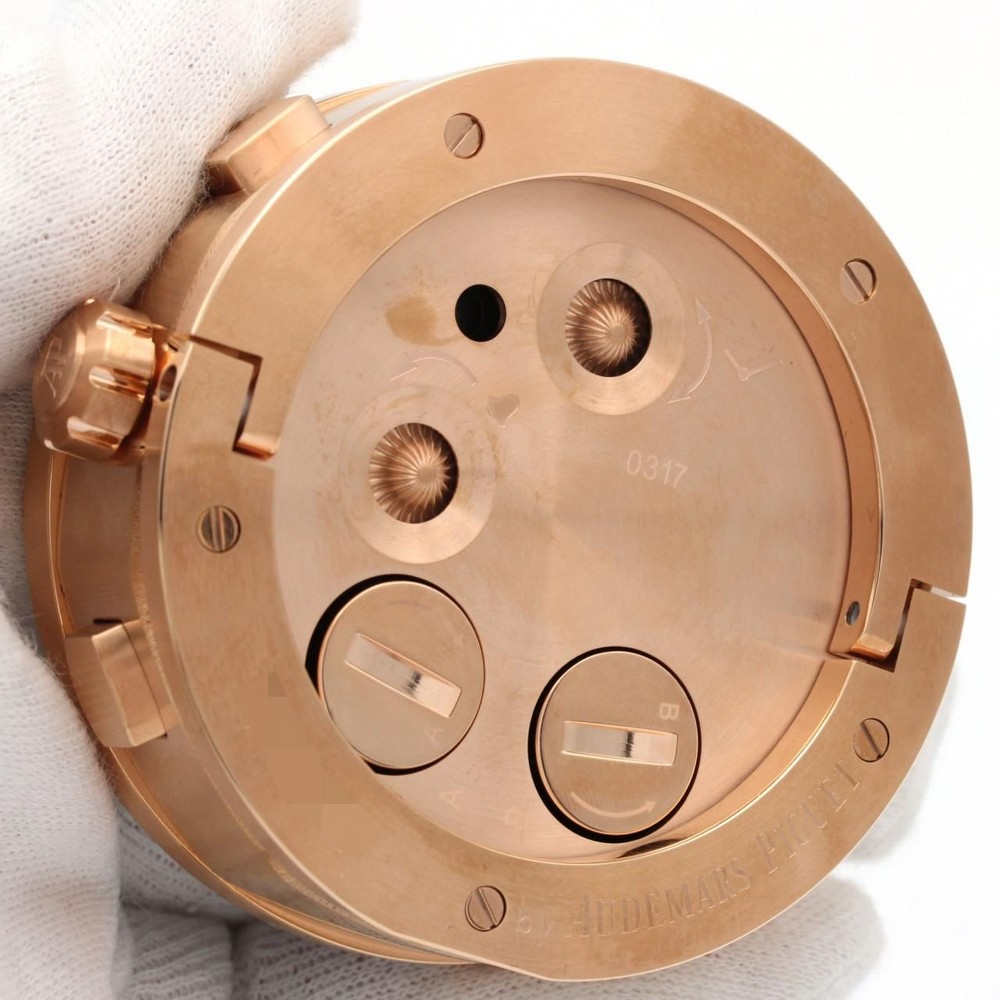 Audemars Piguet CODE 11.59 Table Desk Clock Gold Plated Blue Dial Quartz Box