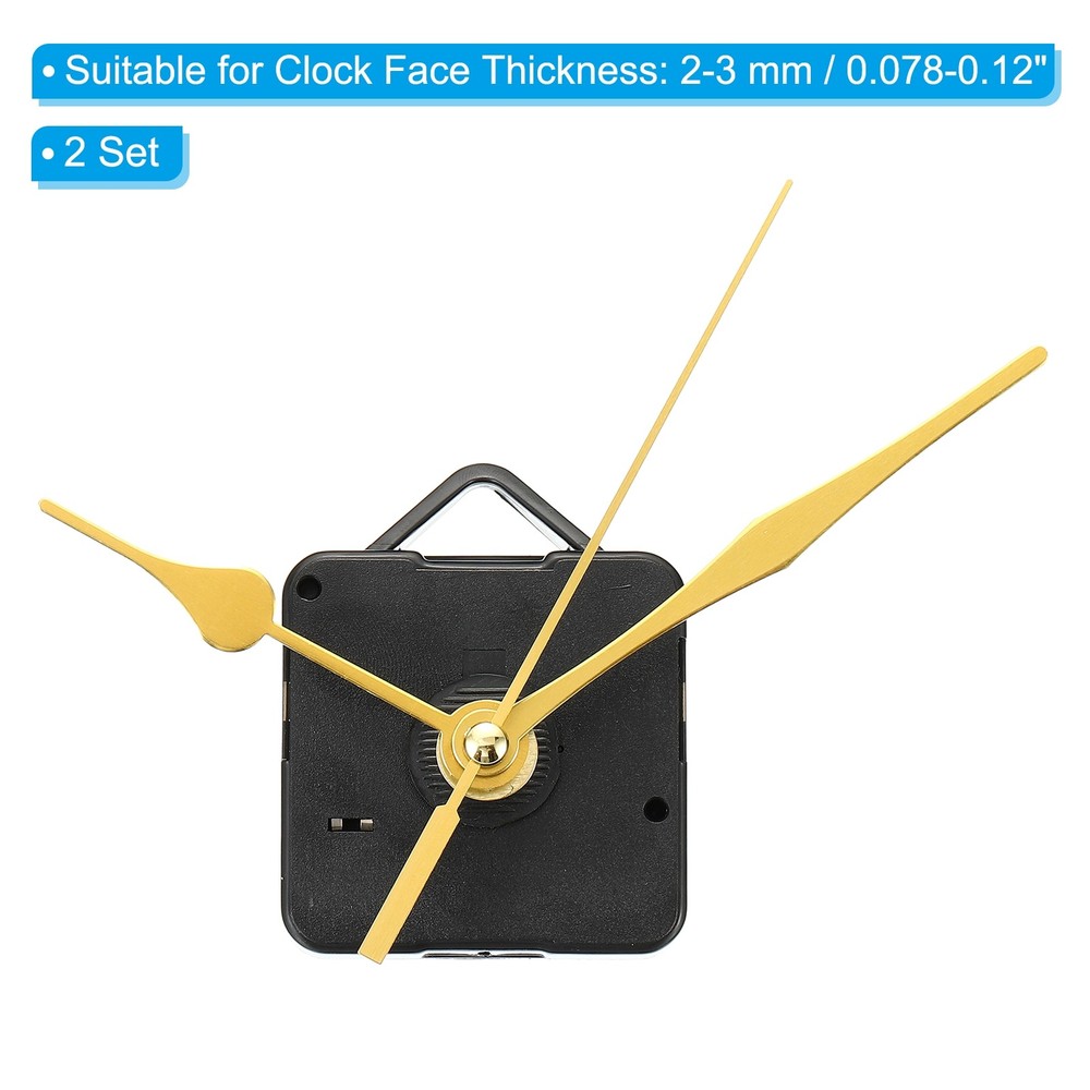 Clock Mechanism Replacement, 2Set Quartz Clock Mechanism DIY Wall Clock, 18008