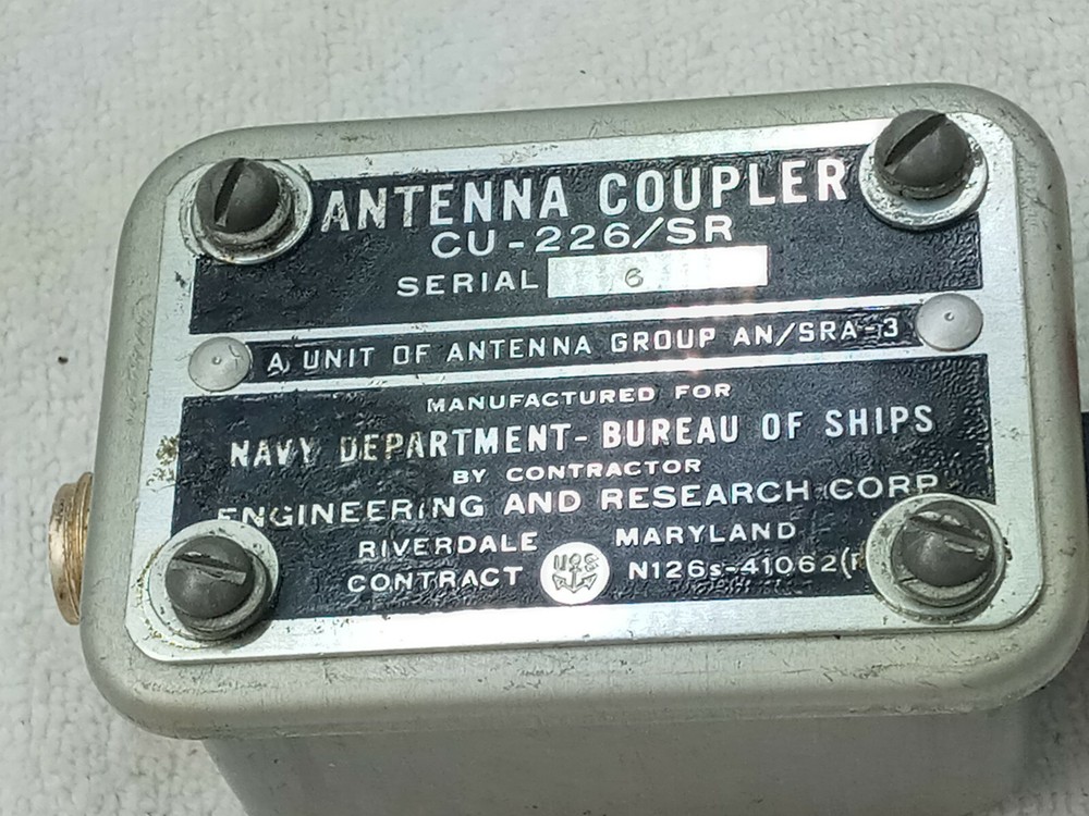 ANTENNA GROUP AN/SRA-3 Coupler CU-226/SR