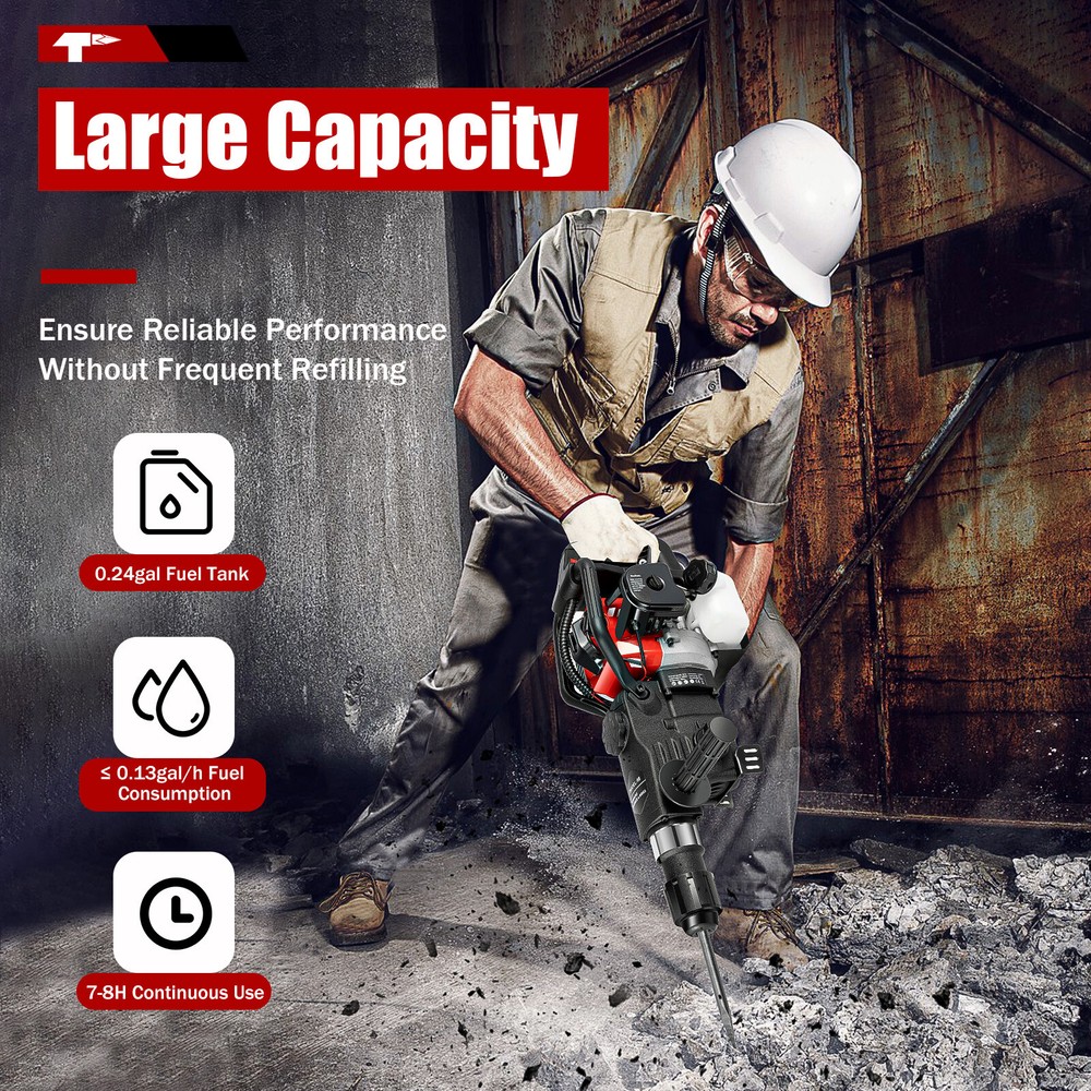 Multifunction Gas Powered Petrol Jackhammer Gasoline Hammer Drilling Machine