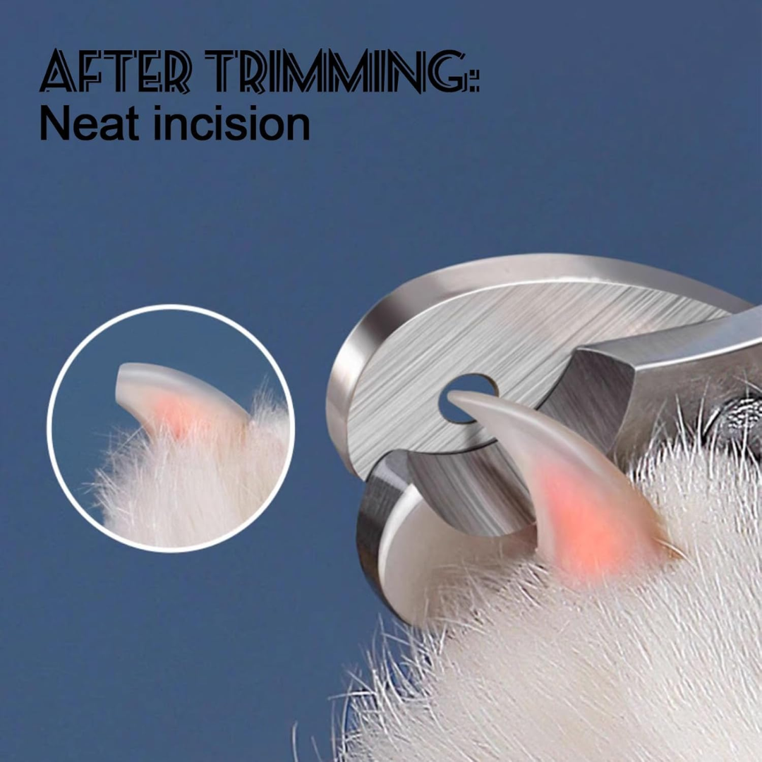 Pets Nail Clippers with Circular Cut Hole Avoid Over Cutting for Cats & Dogs