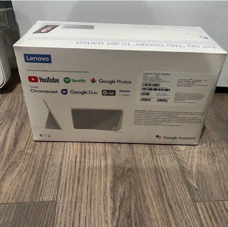 Lenovo SD-8501F Grey Smart Display 8" Google Assistant Wi-Fi Bluetooth