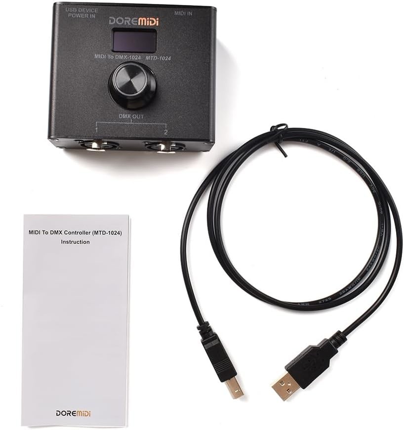 Professional MIDI to DMX Controller MTD-1024 - Modern Design, Versatile Use