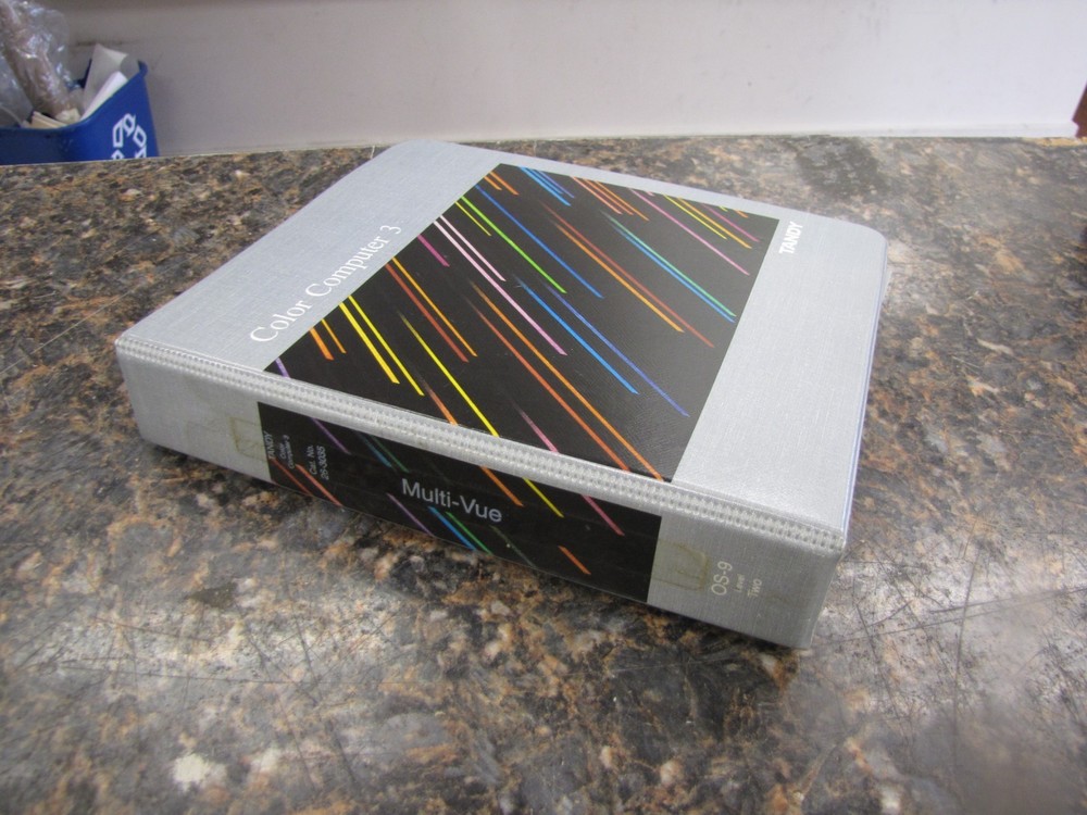 Tandy OS-9 Level 2 Multi-Vue Software & Manuals Binder 5.25" Disk CoCo 3 -MZ23