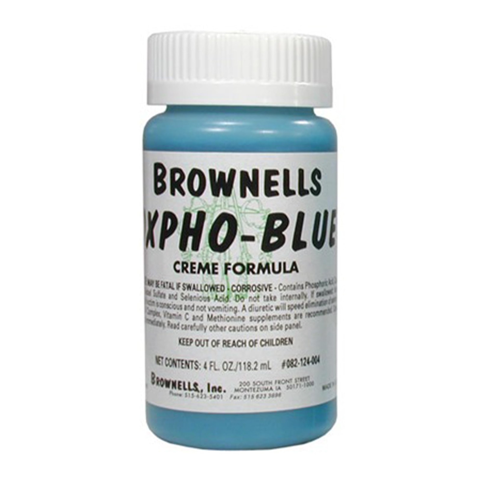 Brownells Oxpho-Blue Creme Gun Blue, Cold Bluing Solution, 4 FL Oz, Blue