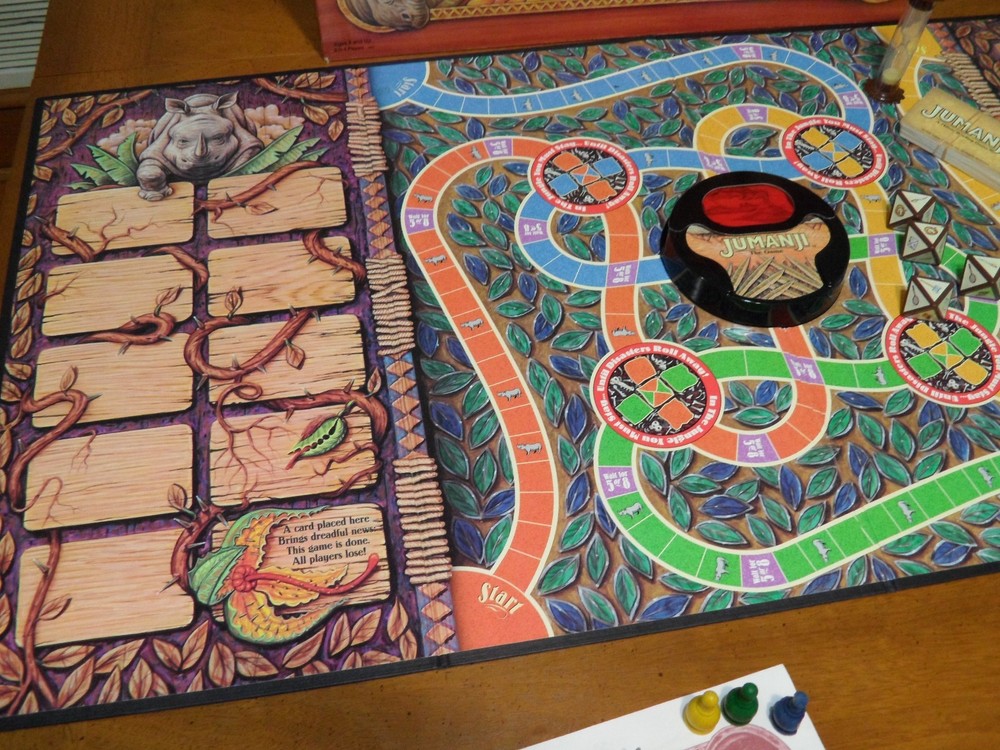 Jumanji 1995 Board Game 98% Complete Missing 1 Pawn