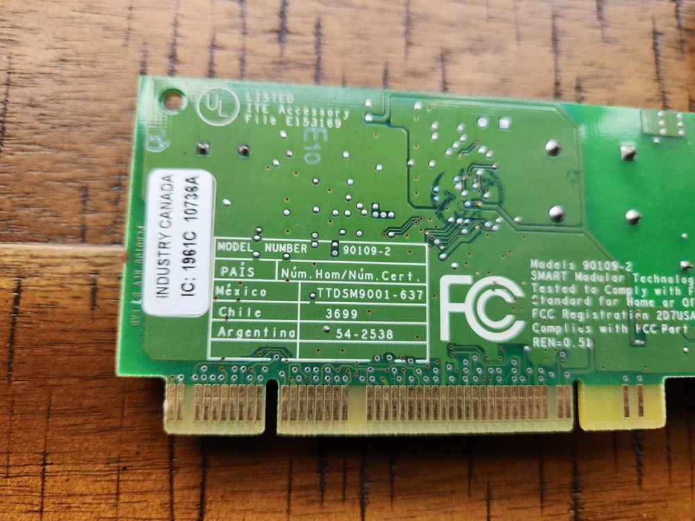 Agere 90109-2B4 Internal PCI 56K Fax MODEM