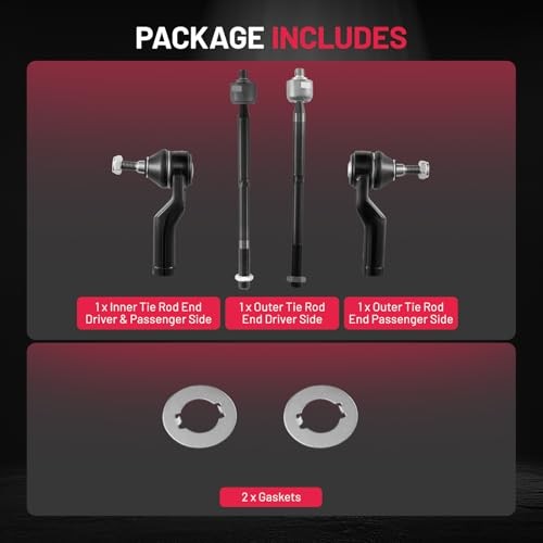 4pcs Front Inner & Outer Tie Rod Ends Kit Compatible with 2013-2018 C EV800898