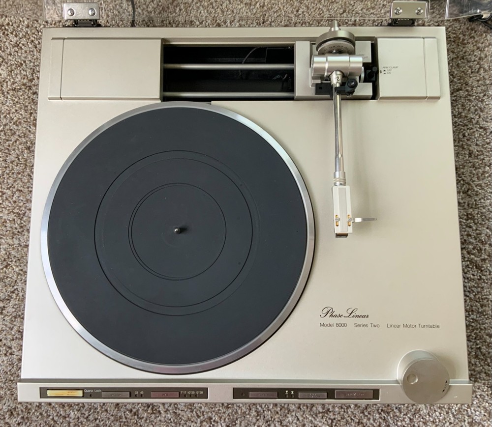 Phase Linear Model 8000 Linear Motor Turntable Series 2 - Untested - Powers On!