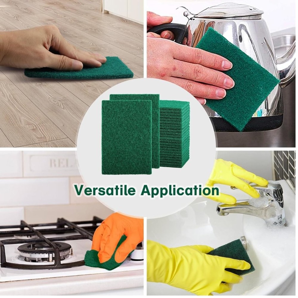 Green Multi-Purpose Scrubbers – 4 Pack
