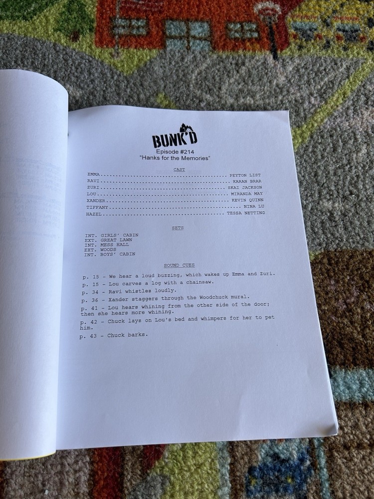 Bunk’d Disney Channel Original Script Season 2 Ep14 2016 Shooting Draft