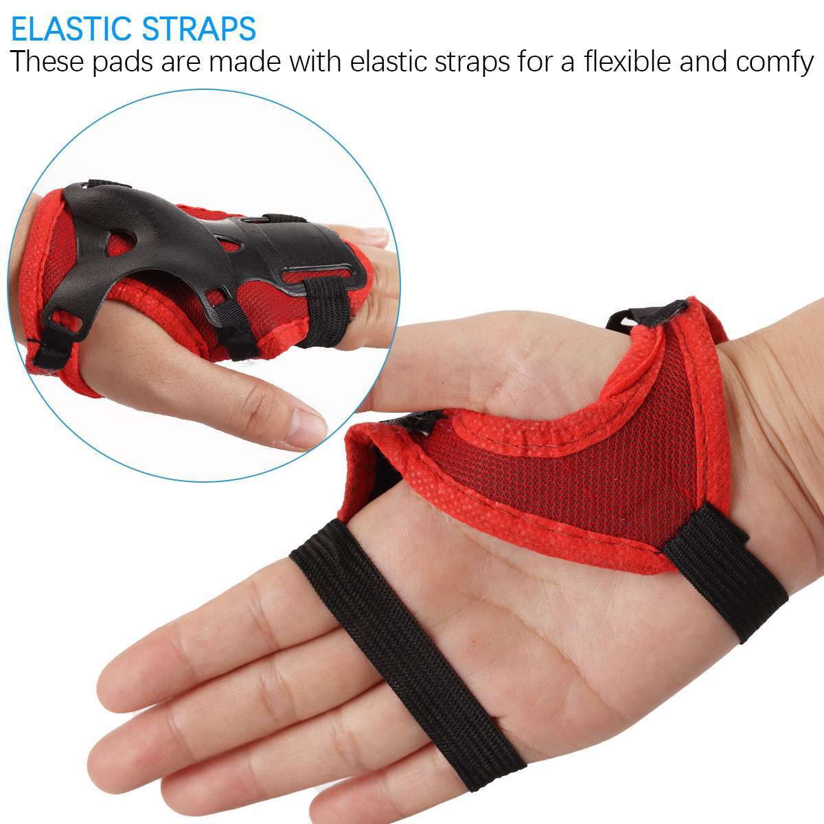 6Pcs Kids Hand Knee Wrist Guard Elbow Pads Set for Scooter Skateboard Protector