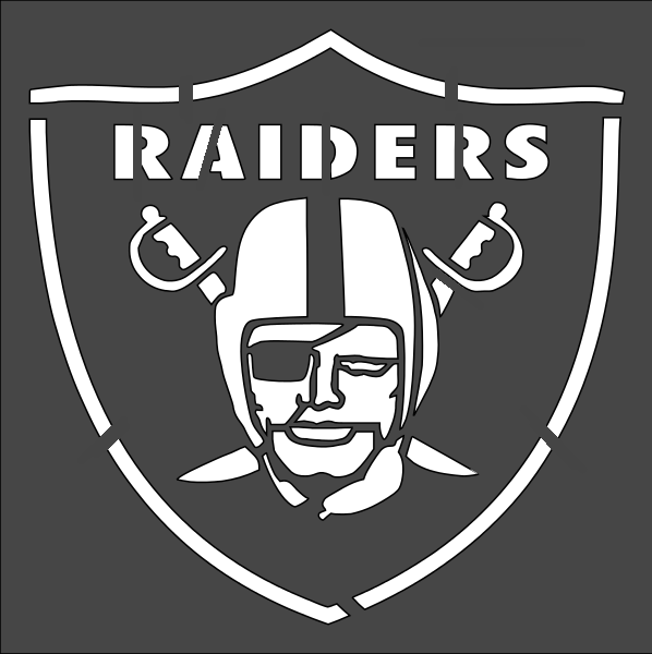 8"x8" Clear Plastic Stencil - Raiders (SA66)--