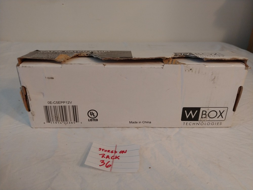 WBox 0e-c5epp12v Cat 5e Patch Panel 12 Port Vertical Mount