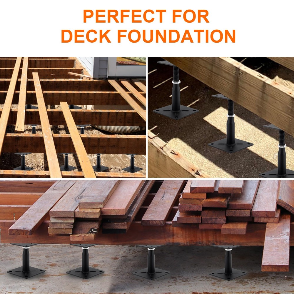 4 Pack Adjustable Support Jack for the FloorPost Floor Joist JacksDeck Foundat