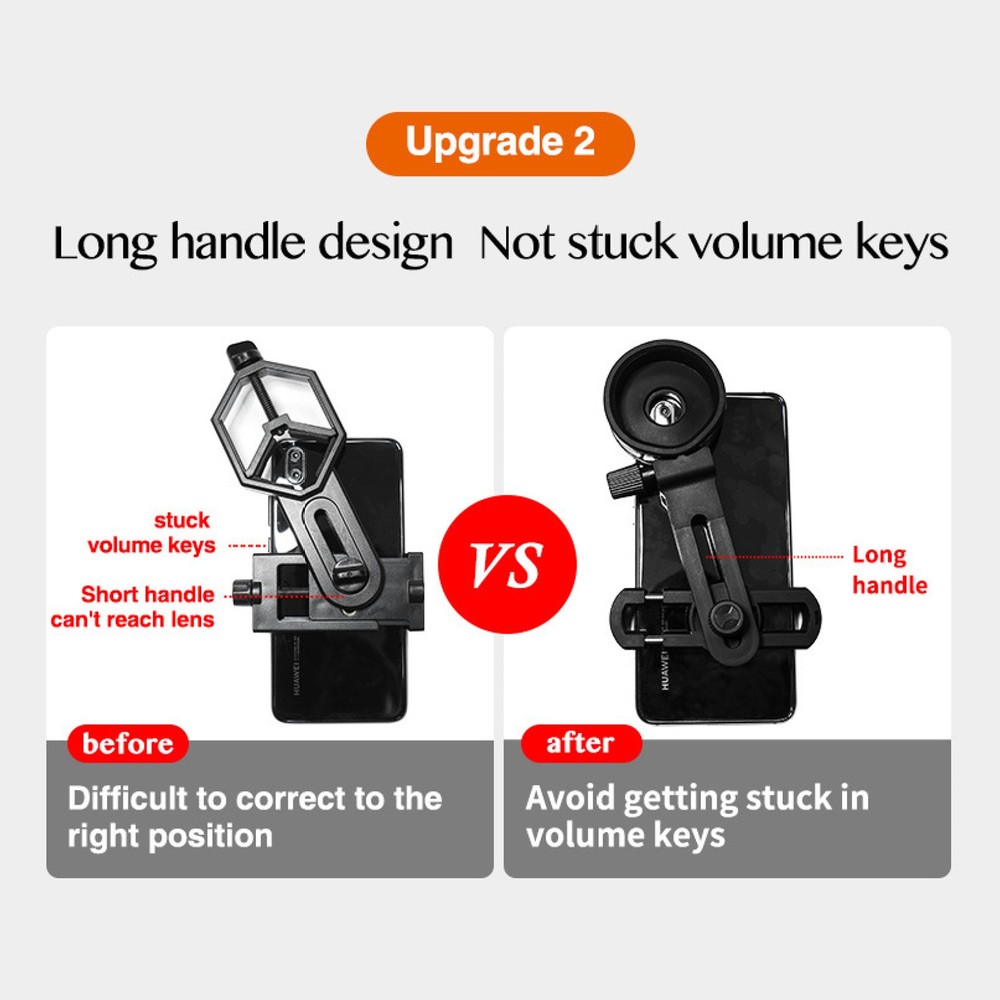 Mobile/Telescope Clip Mount Spotting Scope Adapter Precise Focusing Bracket