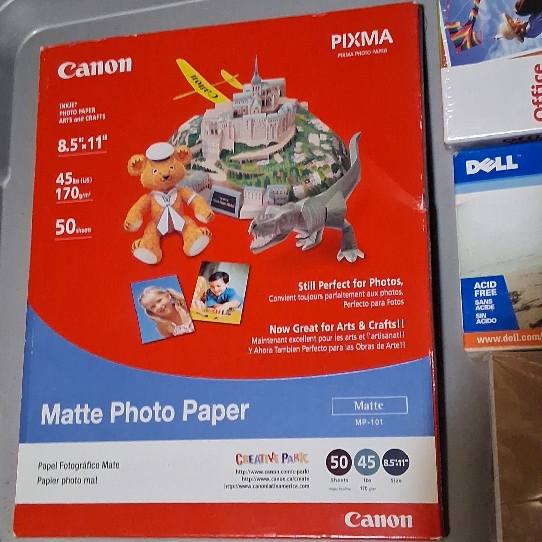 Lot of 8.5X11 Photo Paper 120 Sheets & 4x6 300 Sheets New, Open And Sealed