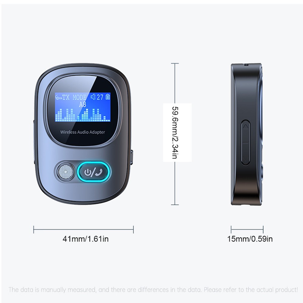 Portable Bluetooth 5.3 USB Wireless Transmitter Receiver Audio Adapter 3.5mm Aux